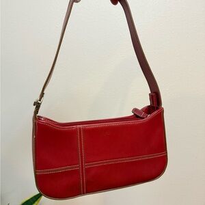 Red Shoulder Bag for Women - Classic Minimalist Style